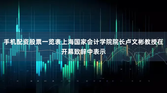 手机配资股票一览表上海国家会计学院院长卢文彬教授在开幕致辞中表示